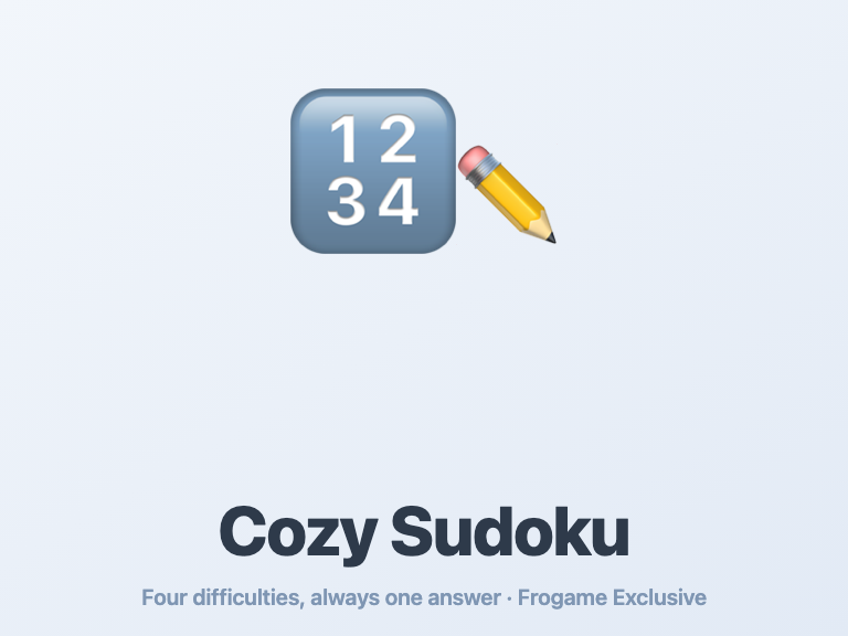 Cozy Sudoku game preview